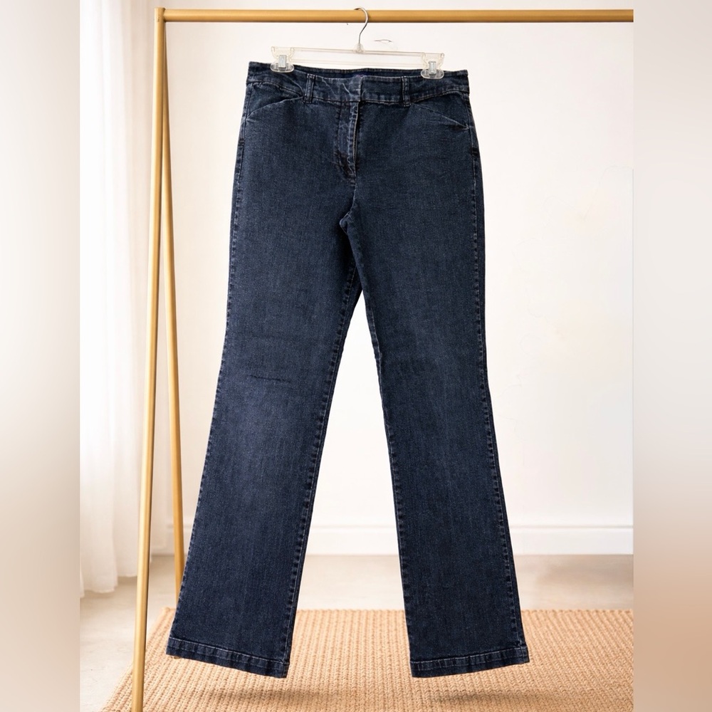 Talbots Heritage Wide Leg Jean Size 10 Dark Wash